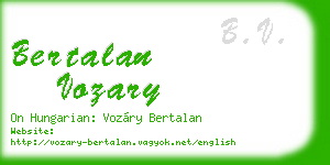 bertalan vozary business card