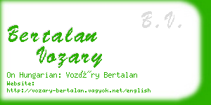 bertalan vozary business card